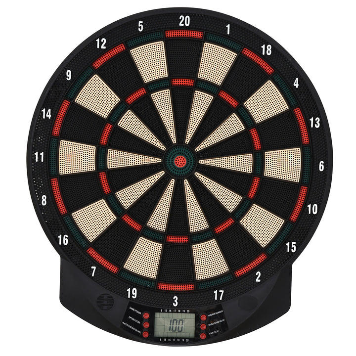 Plastic Electronic Dartboard w/ 6 Darts Black