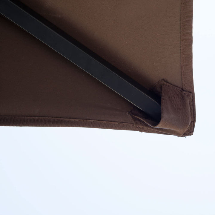 Outsunny 8 ft New Double-Tier BBQ Gazebo Grill Canopy Barbecue Tent Shelter Patio Deck Cover - Coffee