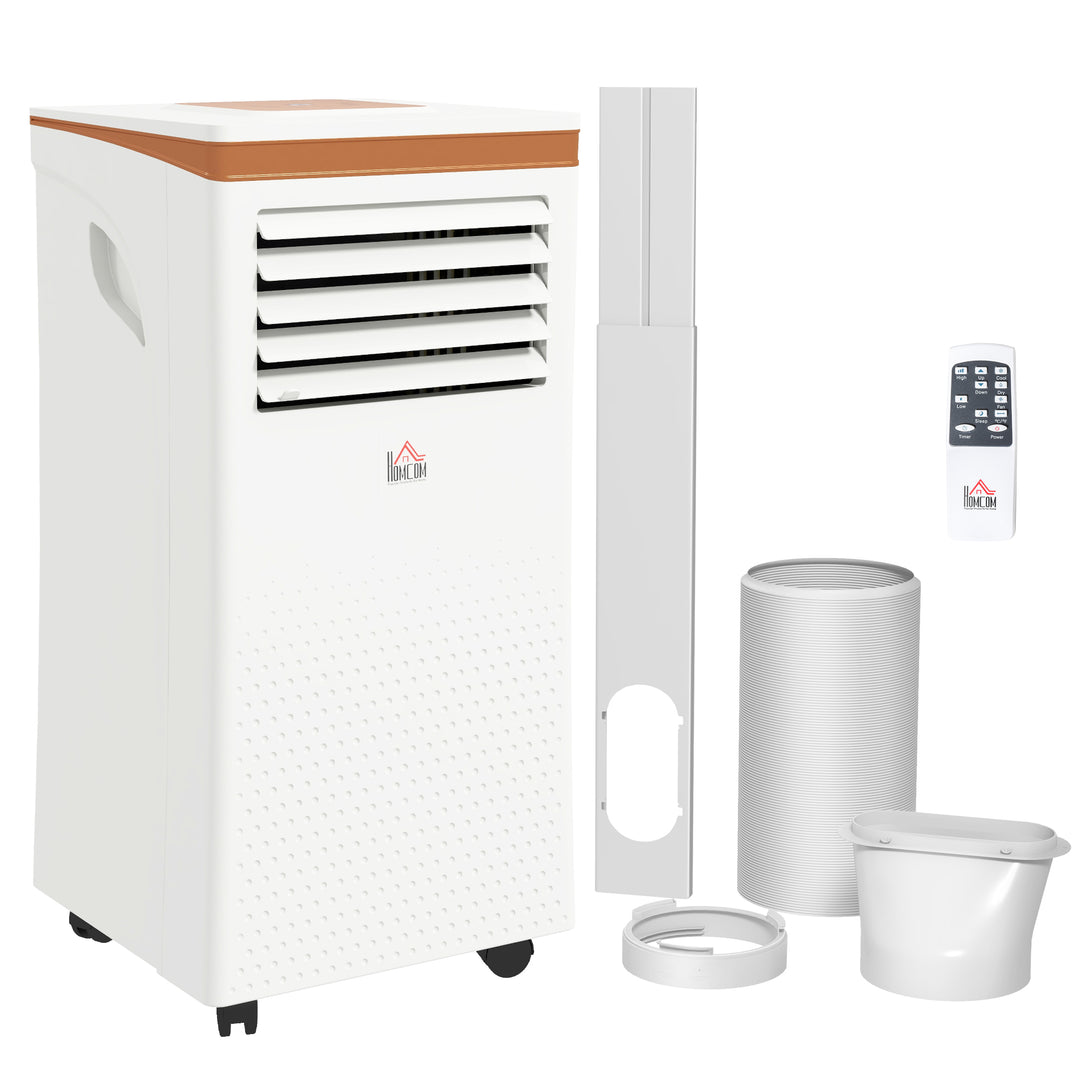 7000 BTU 4-In-1 Compact Portable Mobile Air Conditioner Unit Cooling Dehumidifying Ventilating w/ Fan Remote LED Display 24 Hr Auto Shut-Down