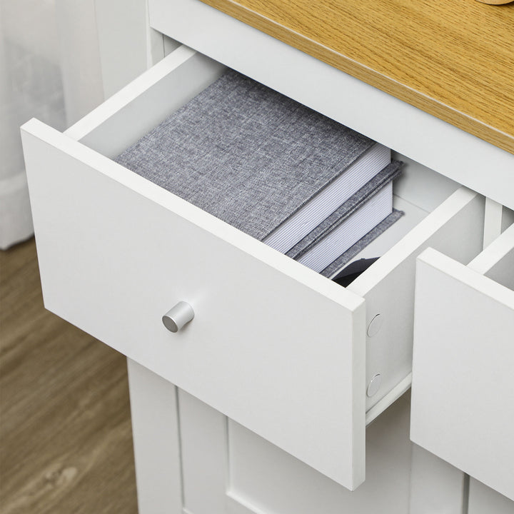 Sideboard Cabinet, Modern Kitchen Cupboard with Double Doors, White