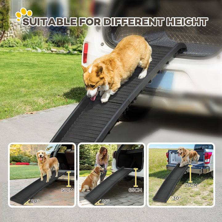 Folding Pet Ramp, Dog Ramps for Cars Trucks SUVs, Portable Non-slip, 155 x 39 x 14 cm