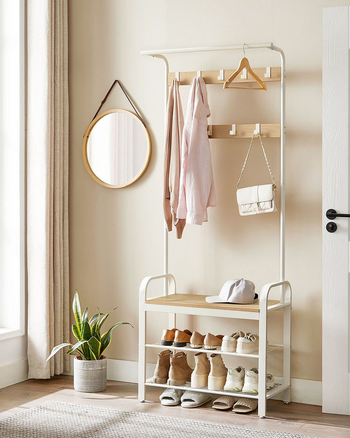 Oak Colour Coat Rack