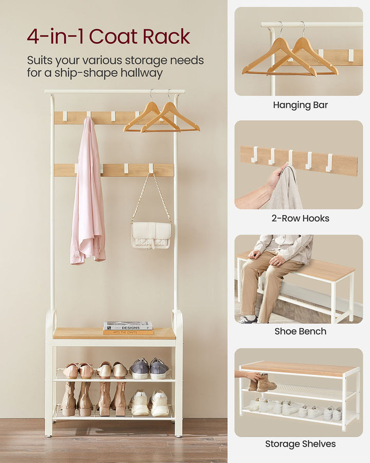 Oak Colour Coat Rack