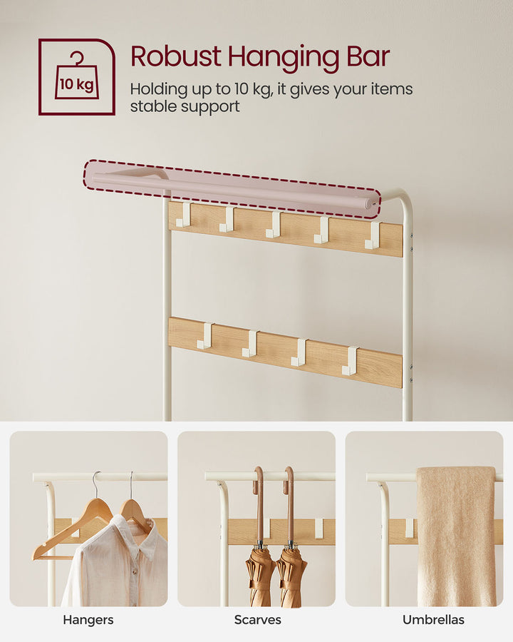 Oak Colour Coat Rack