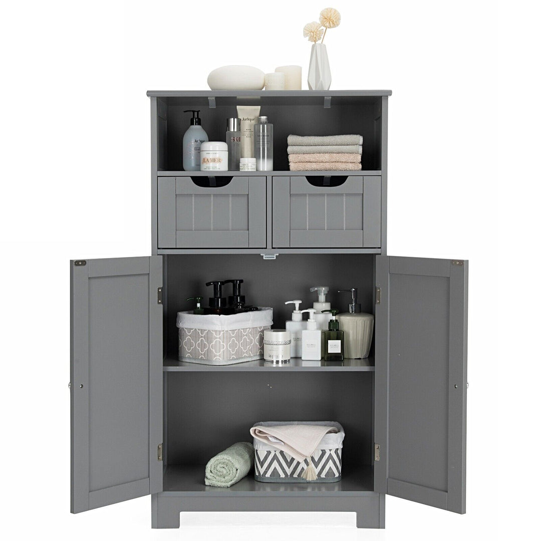 Floor Standing Utility Cabinet with Adjustable Drawers-Grey