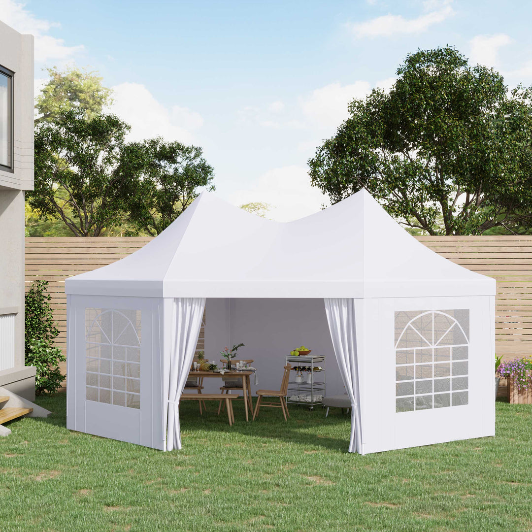 6.8m x 5m Octagonal Party Tent / Wedding Marquee-White