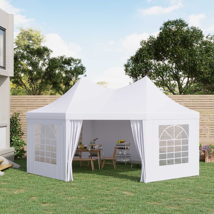 6.8m x 5m Octagonal Party Tent / Wedding Marquee-White