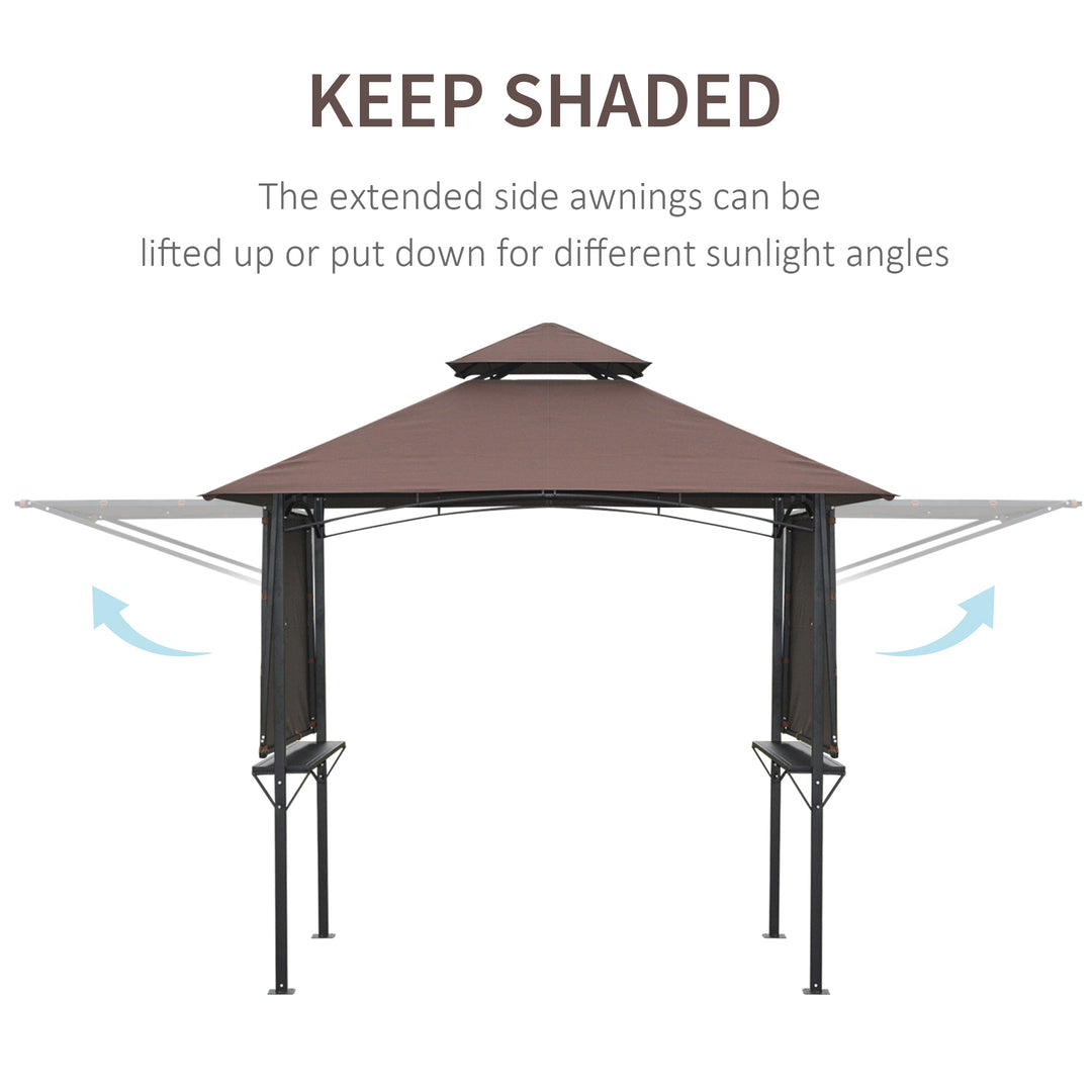 250L x 150W cm Waterproof Canopy Awing-Coffee