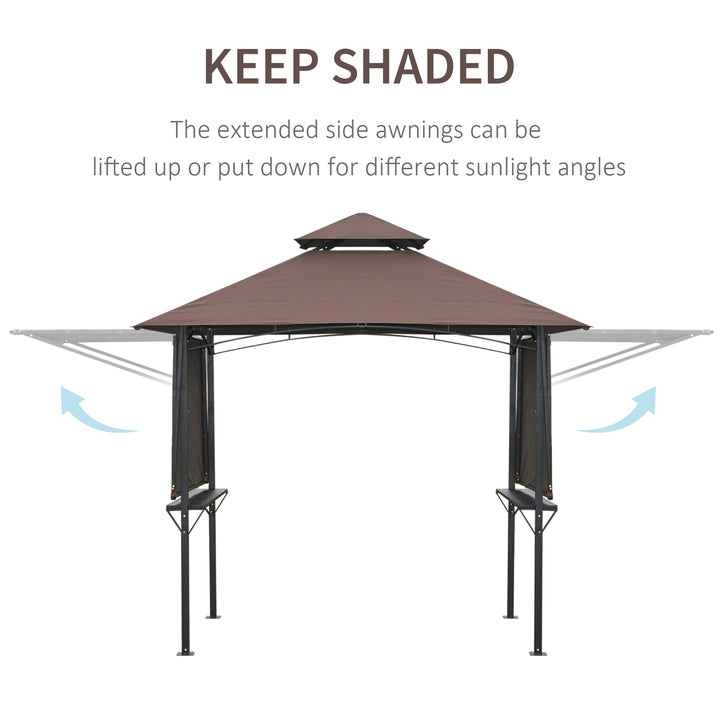 250L x 150W cm Waterproof Canopy Awing-Coffee