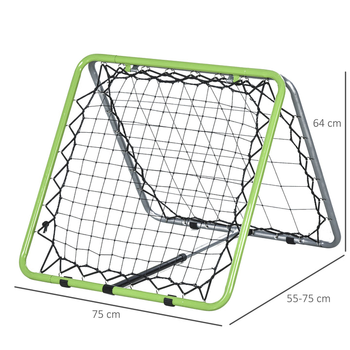 Football Training Net, Soccer Kickback Target Goal Both Side Rebounder Net, Adjustable Angle Goal Training Set for Kids and Children, Backyard