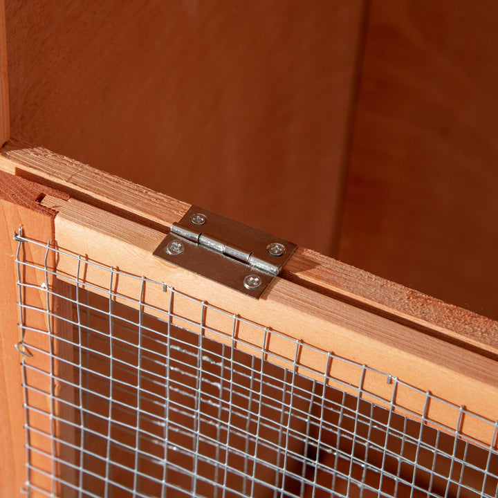 PawHut Wooden Outdoor Bird Cage, for Finches and Canaries, with Removable Tray, Asphalt Roof