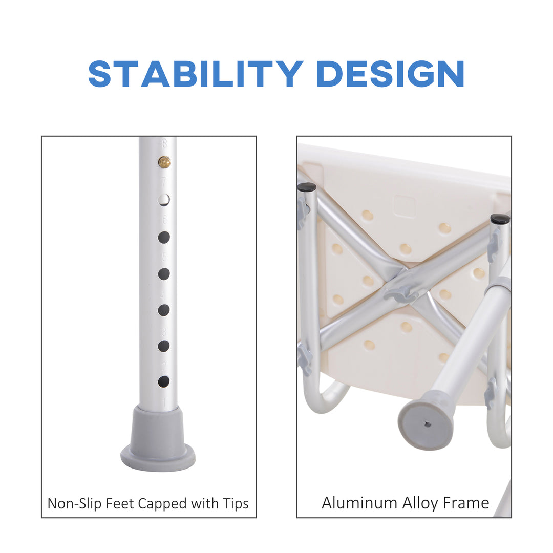 Bath Chair Shower Stool Safety Seat Bathroom Adjustable Positions Elderly Aids