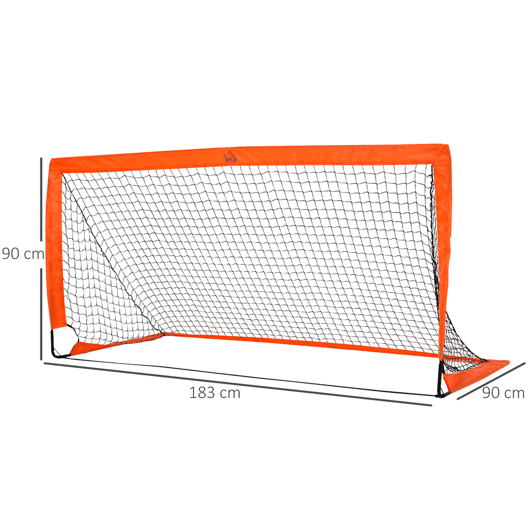 Tetoron Mesh Outdoor Folding Football Goal Orange