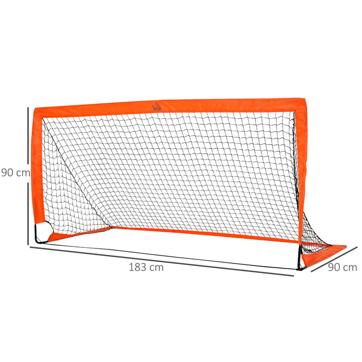 Tetoron Mesh Outdoor Folding Football Goal Orange