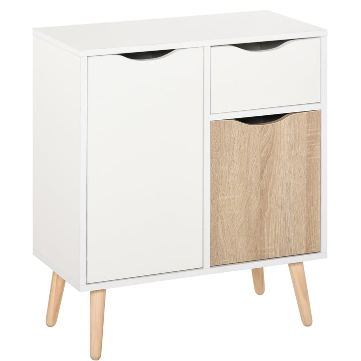 Floor Cabinet Storage Cupboard Sideboard with Drawer for Bedroom, Living Room, Entryway, Natural
