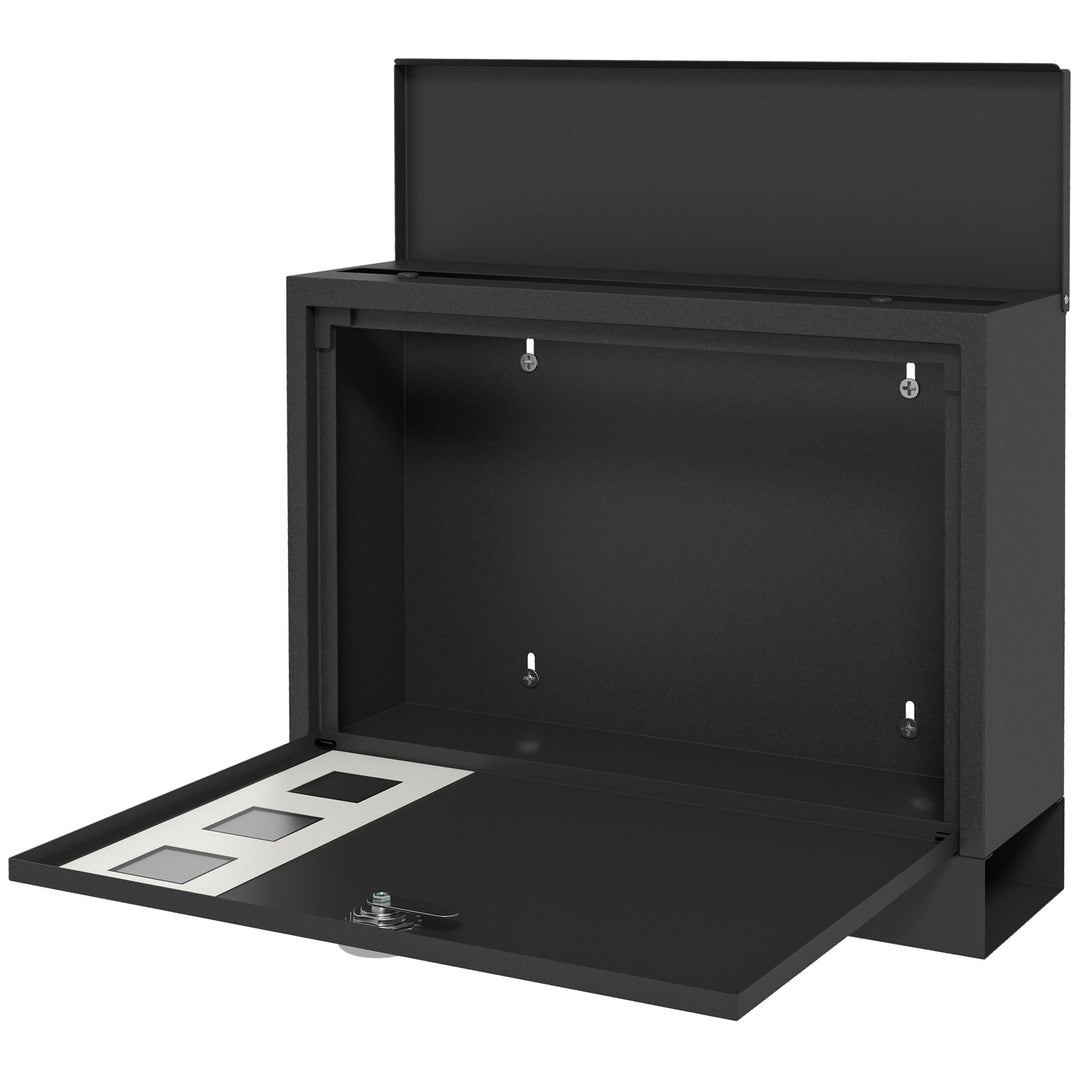 Wall Mounted Letterbox, Weatherproof Post Box with 2 Keys