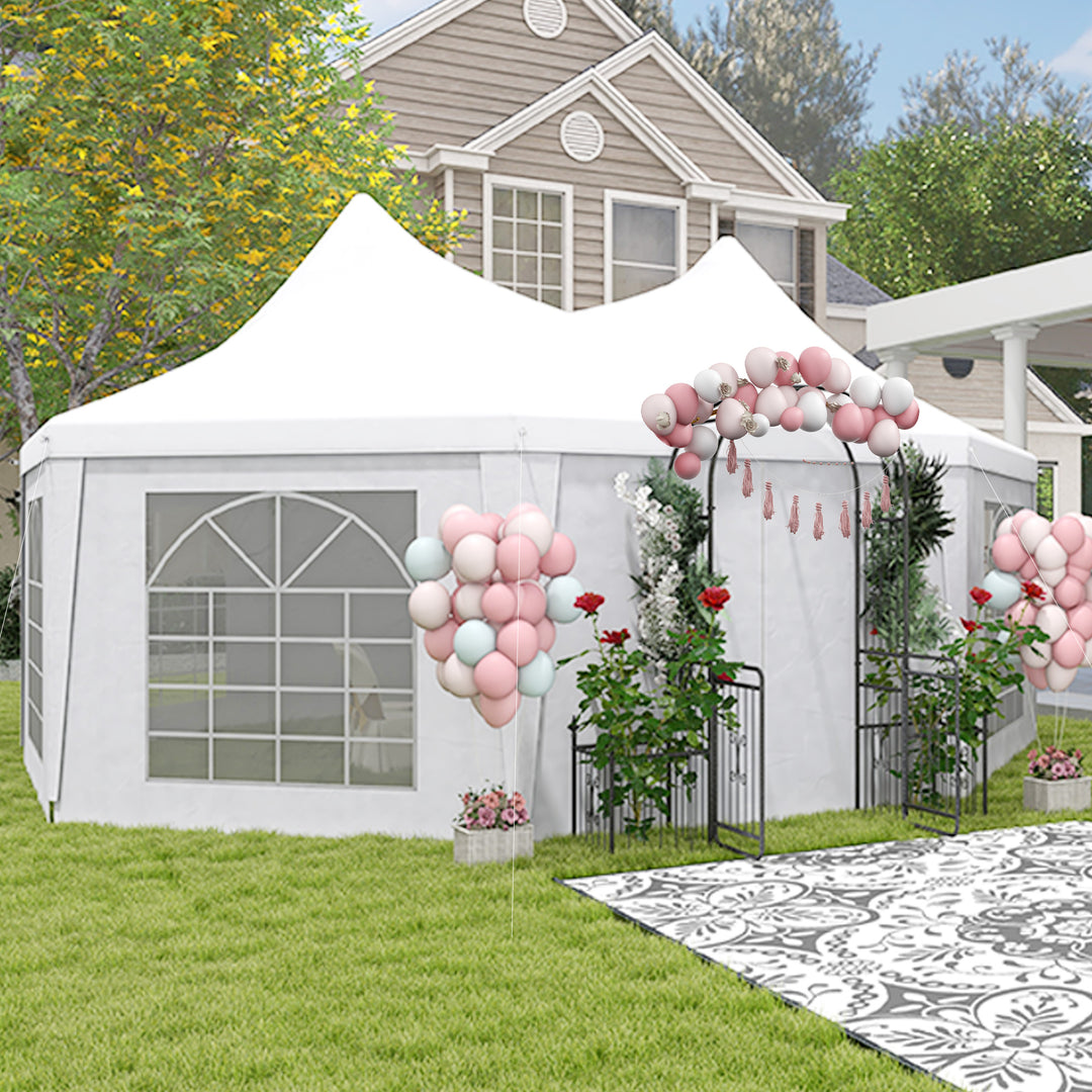 6.8m x 5m Octagonal Party Tent / Wedding Marquee-White