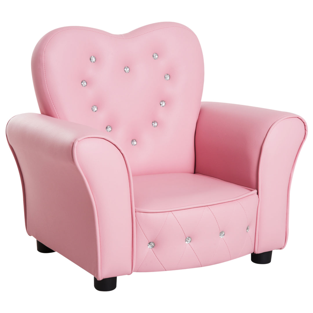 Kids Toddler Chair Sofa Children Armchair Seating Relax Playroom Seater Girl Princess Pink