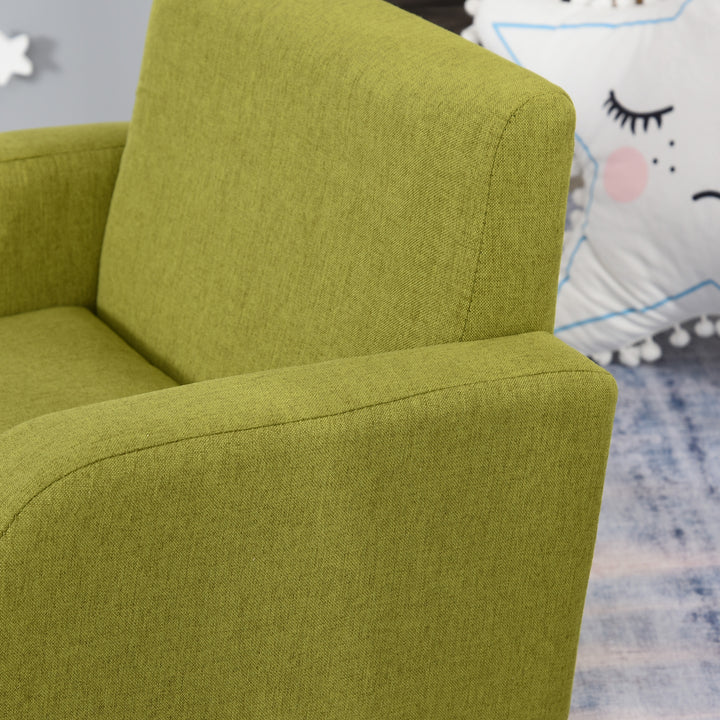 Children Armchair Mini Sofa Wood Frame Anti-Slip Legs High Back