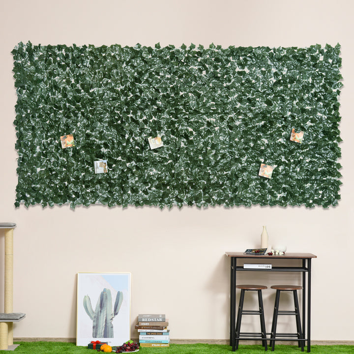 Artificial Leaf Screen Panel, 3x1.5 m-Dark Green