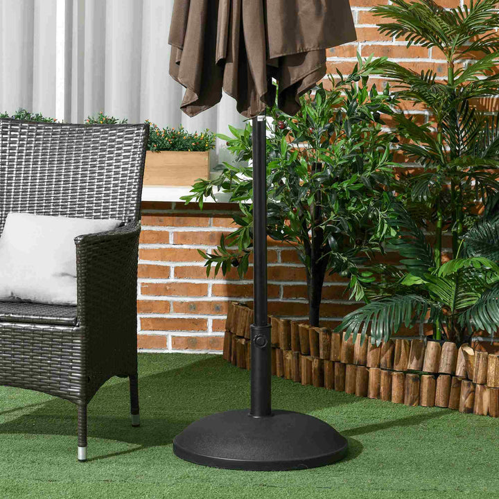 25kgs Round Umbrella Base Concrete Parasol Weight Stand Patio Outdoor Black Dia 50cm