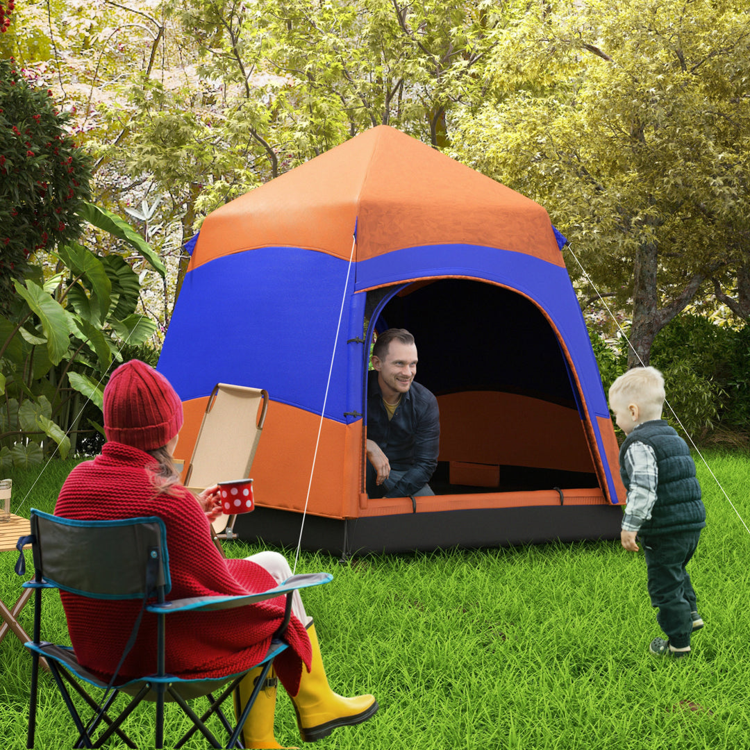 Six Man Hexagon Pop Up Tent Camping Festival Hiking Shelter Family Portable