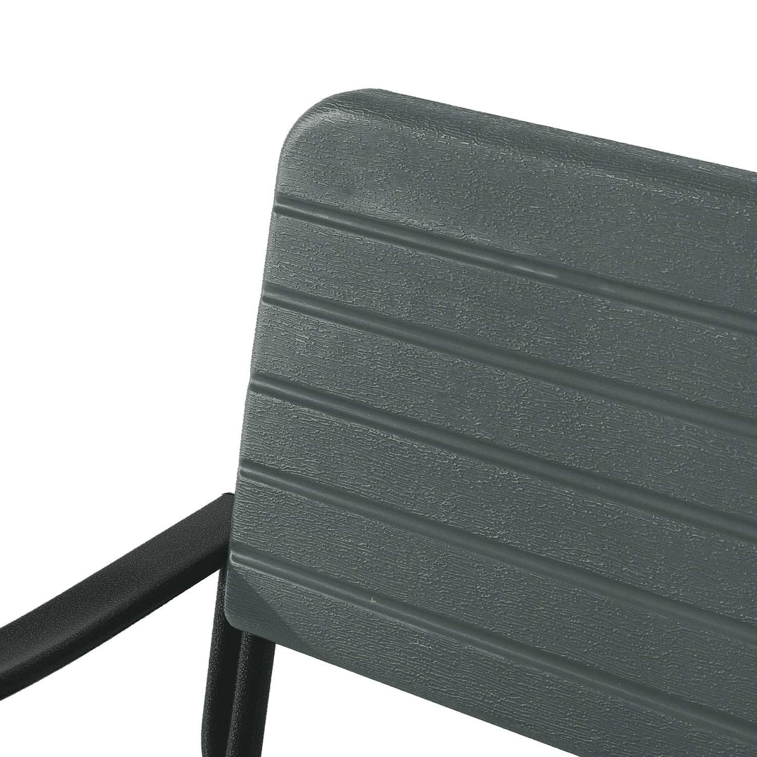 2 Seater Garden Bench Double Chair Outdoor Love Chair Patio Furniture. - Dark Green
