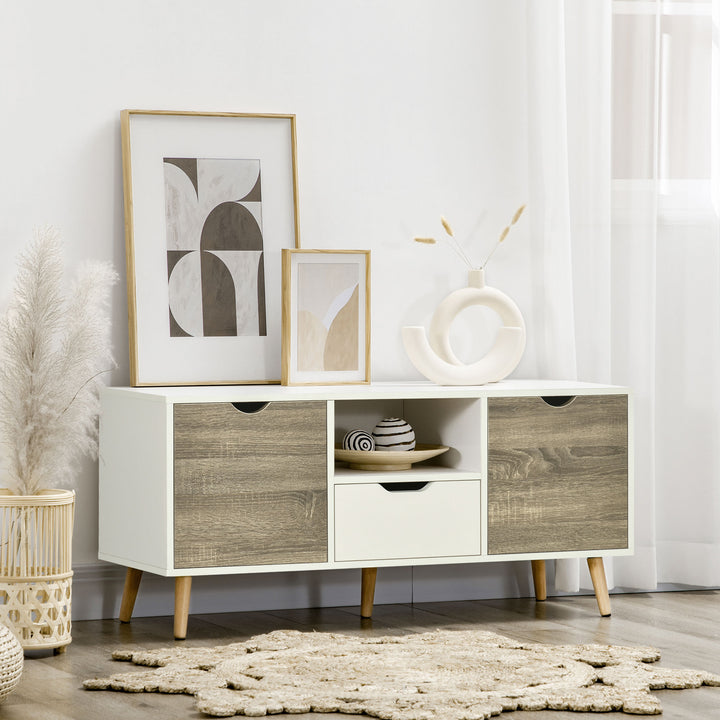 TV Stand with Storage Cabinets and Drawer for up to 50 inches - Grey