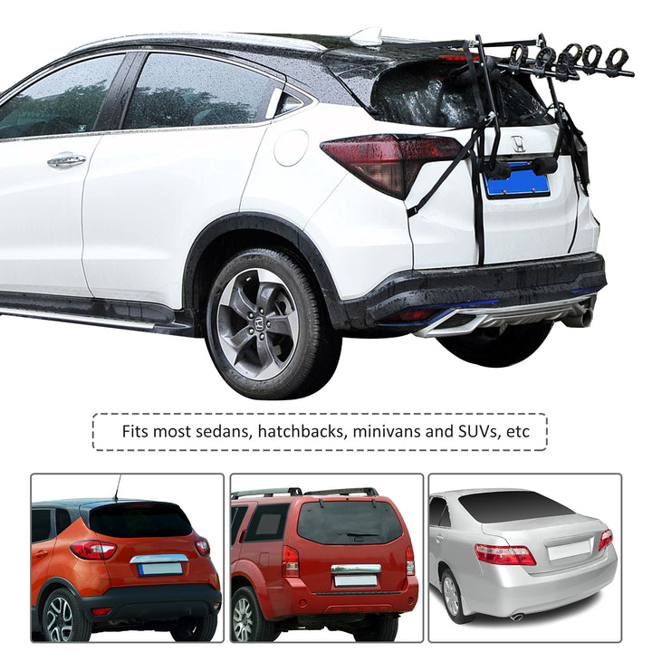 3 Bicycles Car Carrier Rack-Black