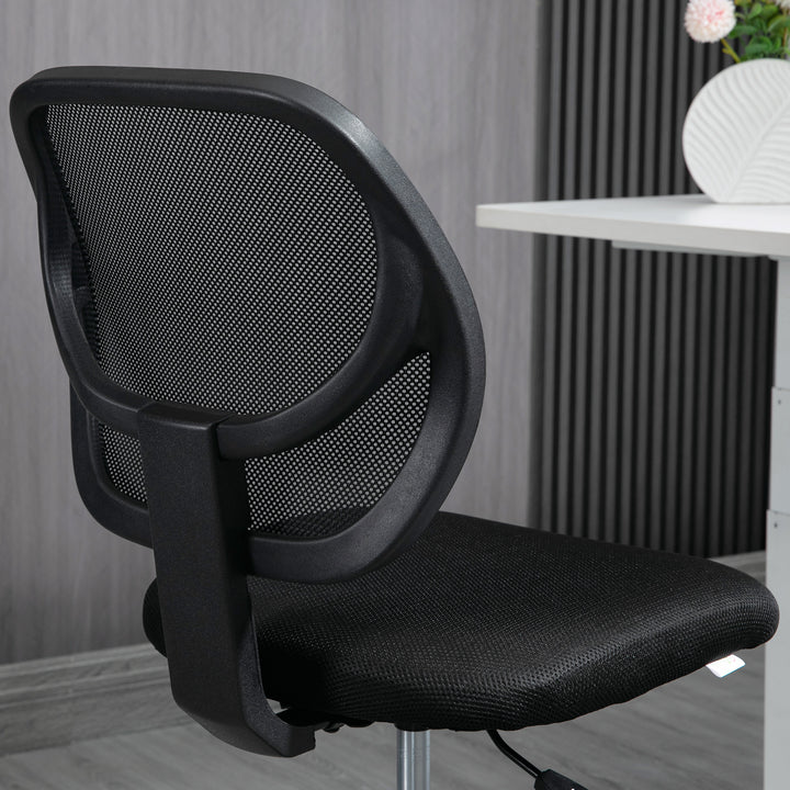 Ergonomic Mesh Standing Desk Chair with Adjustable Footrest Ring and Seat Height Black