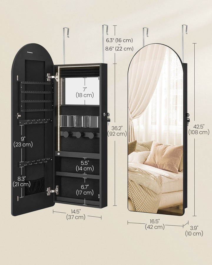 Wide Jewelry Organizer - Ink Black