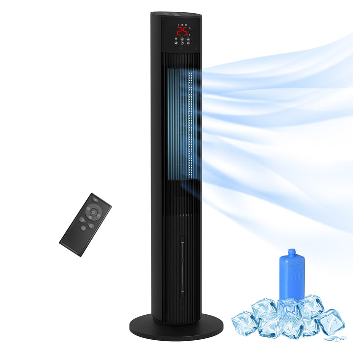 Remote Tower Oscillating Fan with Ice Pack