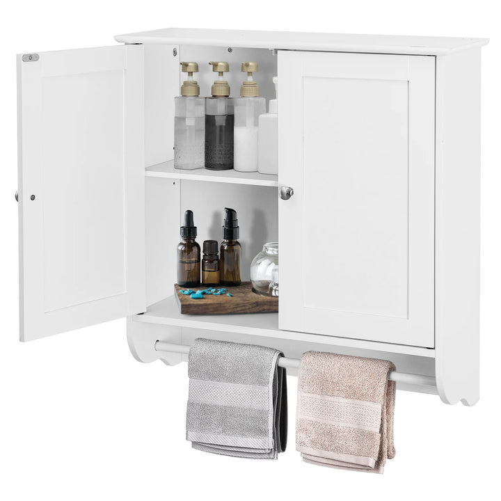 Wall Mounted Bathroom Cabinet with Adjustable Shelf-White