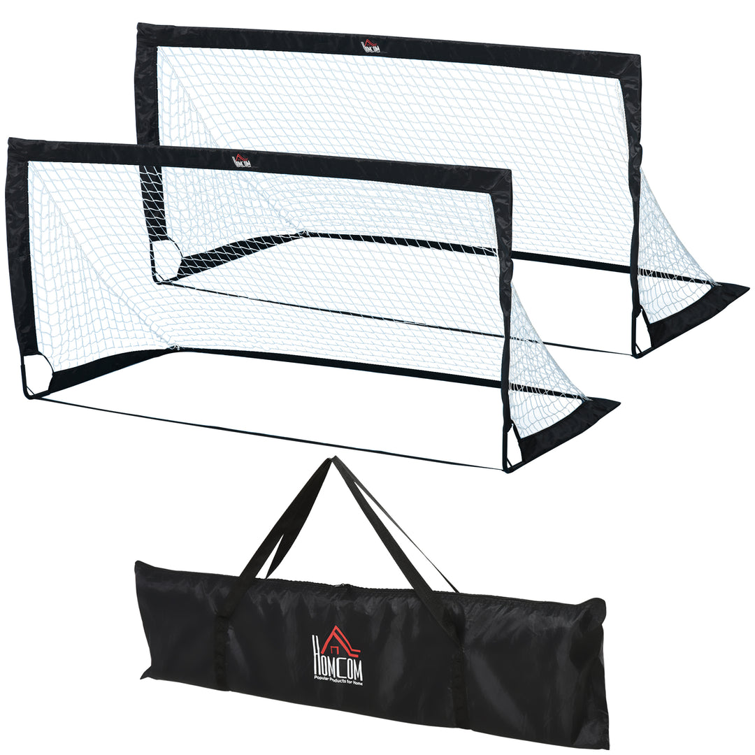 Steel Frame Weather Resistant Football Goal Sports Black