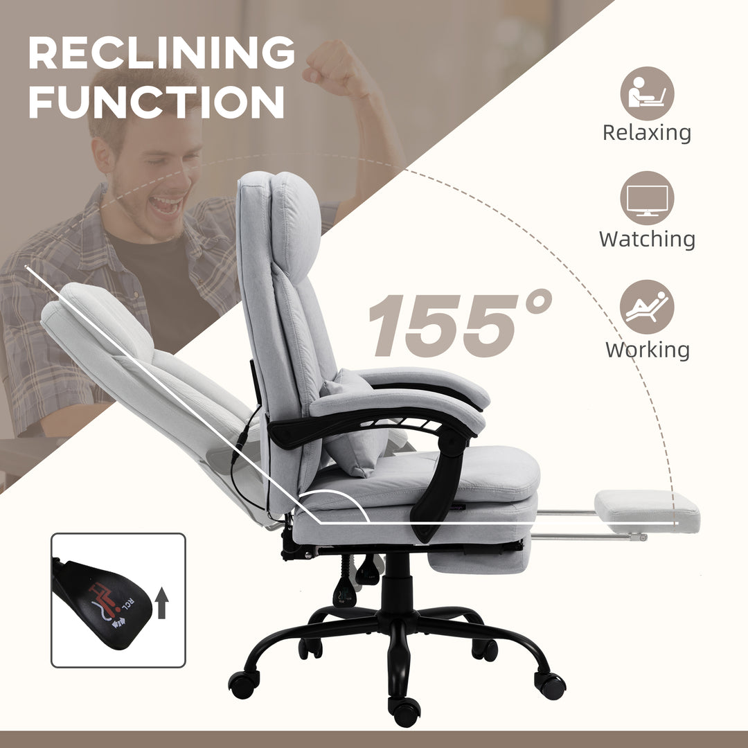 Vibration Massage Office Chair with Heat-Grey