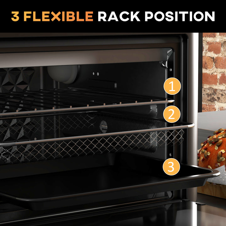 Air Fryer Oven, Multifunction Countertop Convection w/ Adjustable Temp and Time