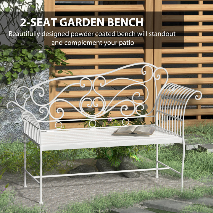 Metal Bench-White