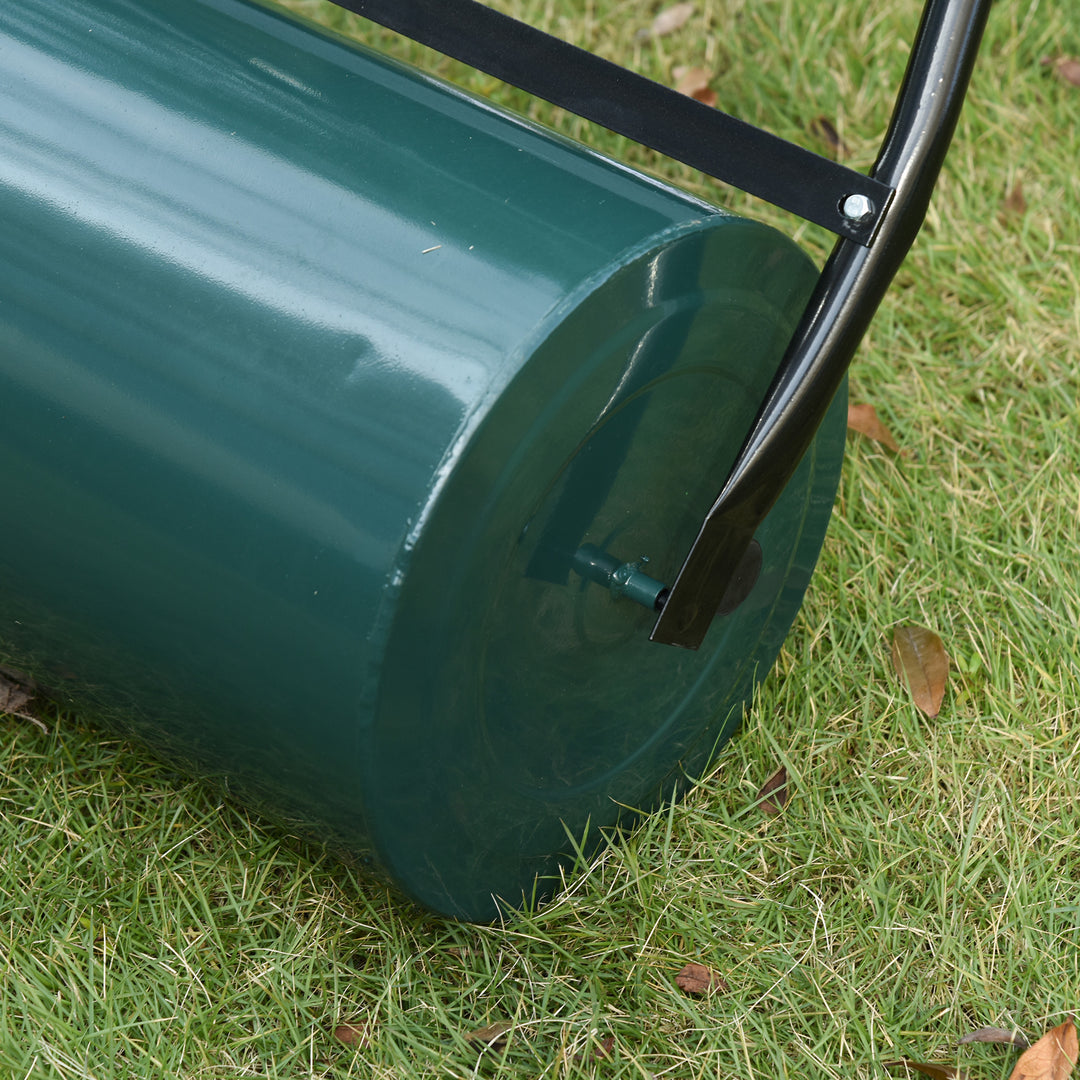 30 L Heavy Duty Water Or Sand Filled Steel Lawn Roller Drum - Green