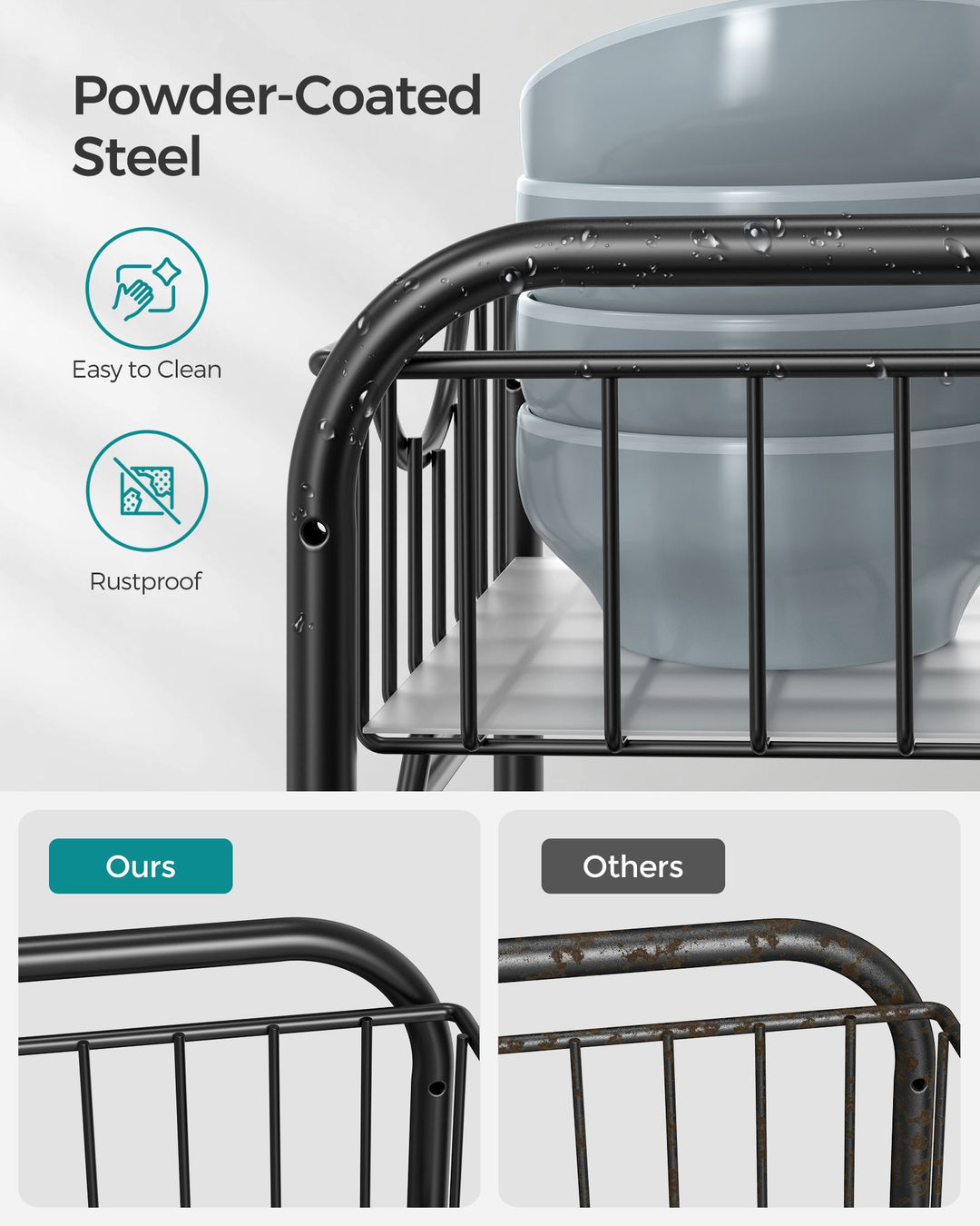 Set of 2 Pull Out Cabinet Organizer - Ink Black