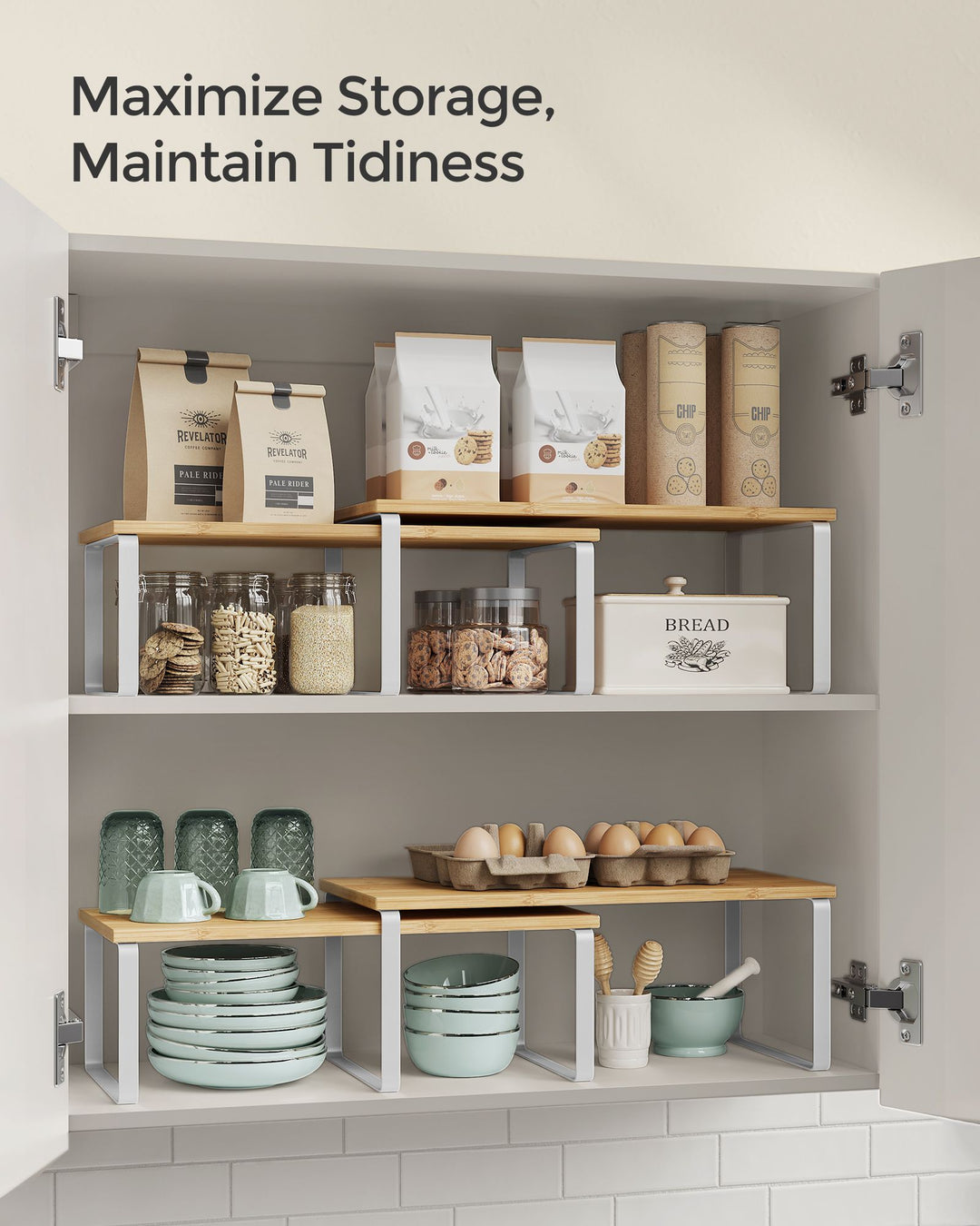 Set of 2 Kitchen Counter Shelves - Cloud White