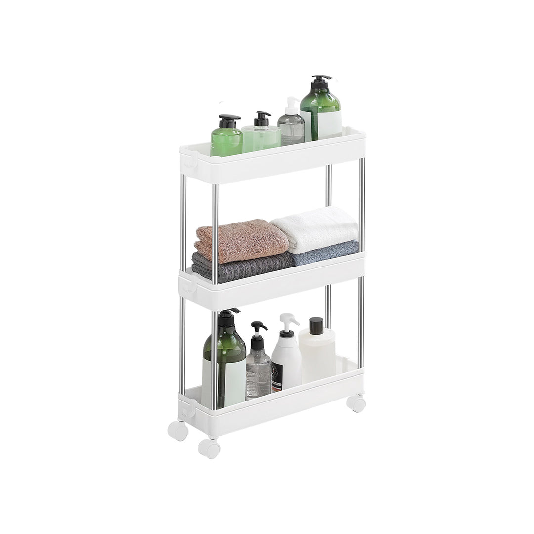 3-Tier Storage Trolley White