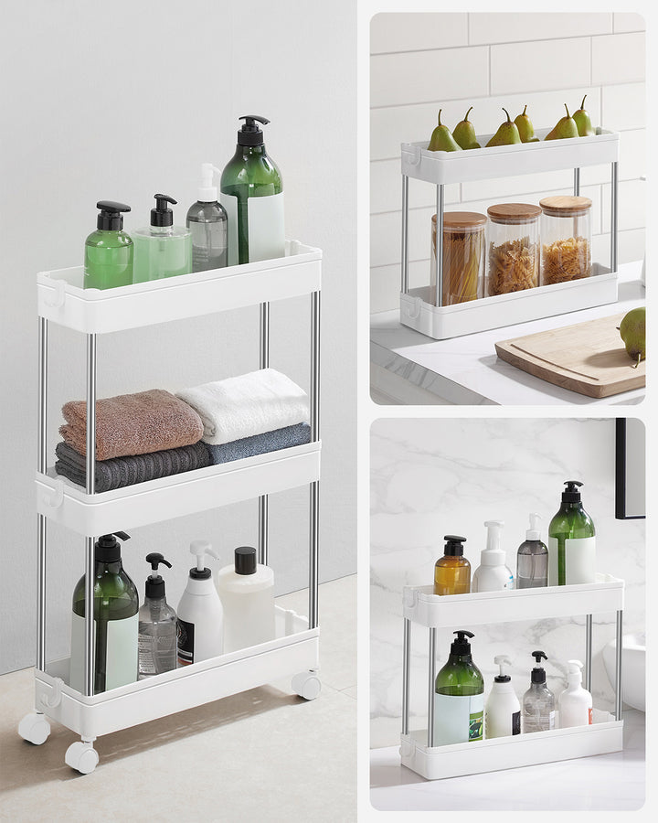 3-Tier Storage Trolley White