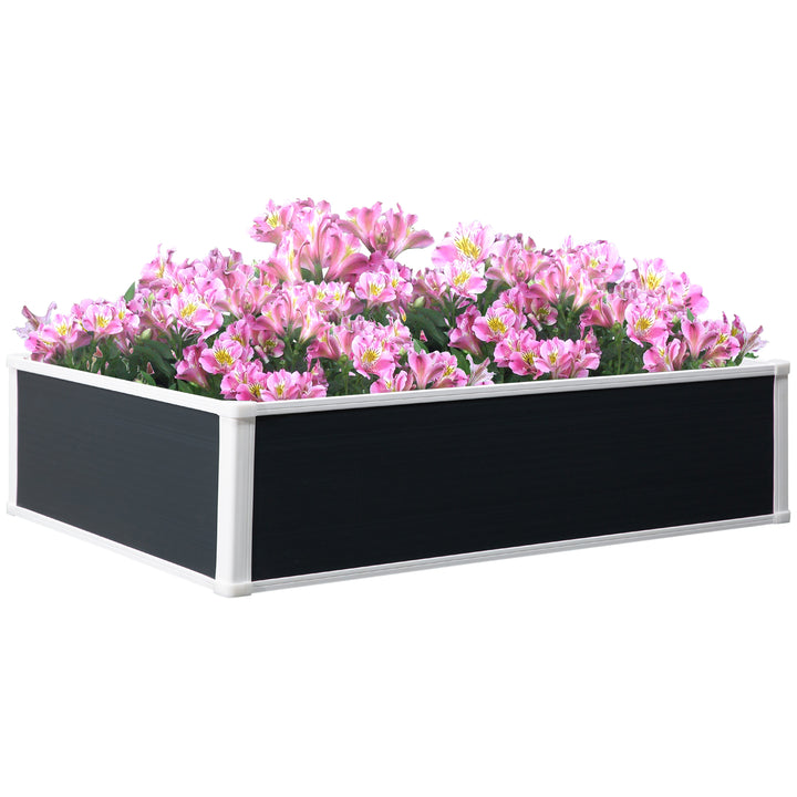 Outsunny Garden Raised Bed Planter Grow Containers for Outdoor Patio Plant Flower Vegetable Pot PP 120 x 90 x 30 cm