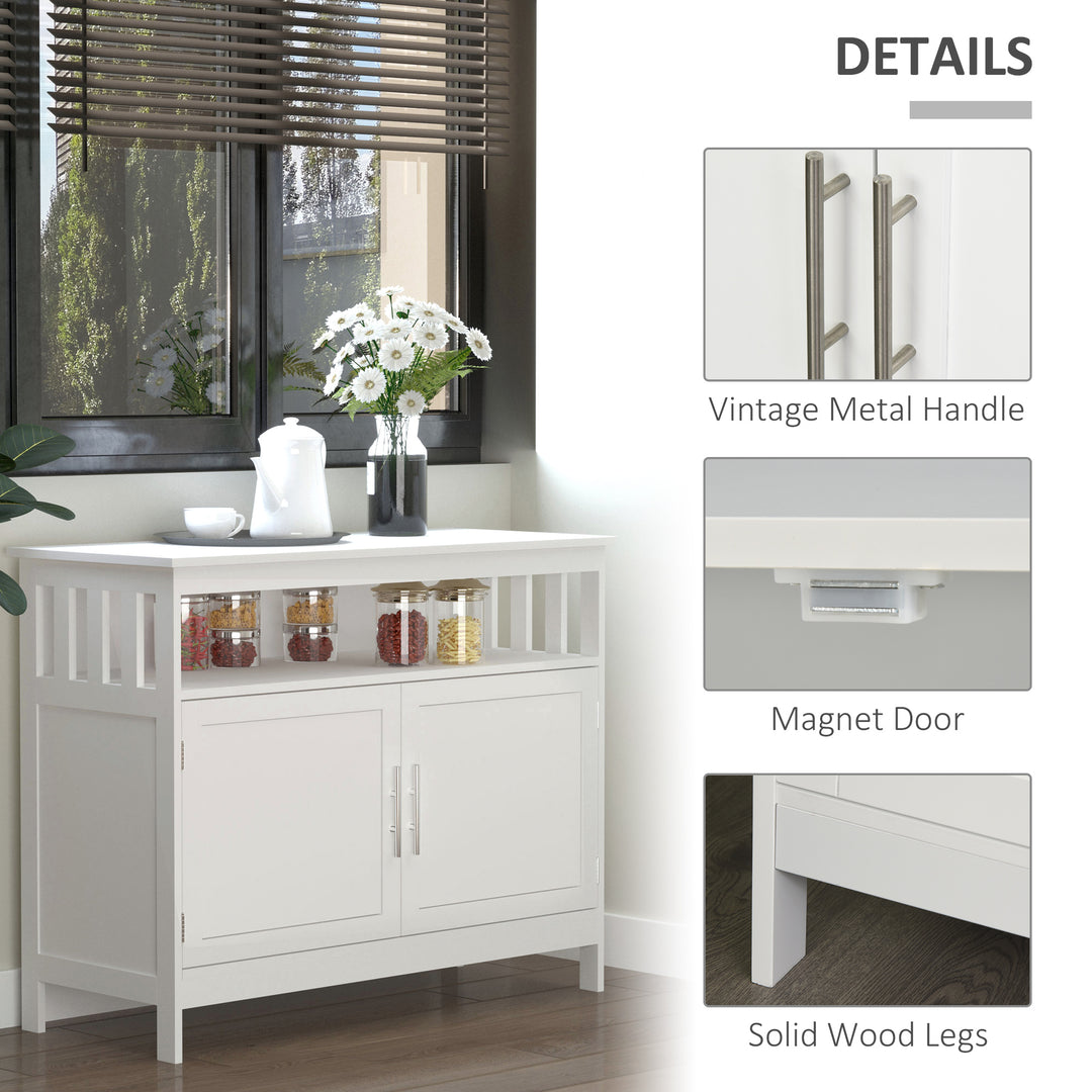 Kitchen Console Table/Buffet Sideboard/Wooden Storage Table, White