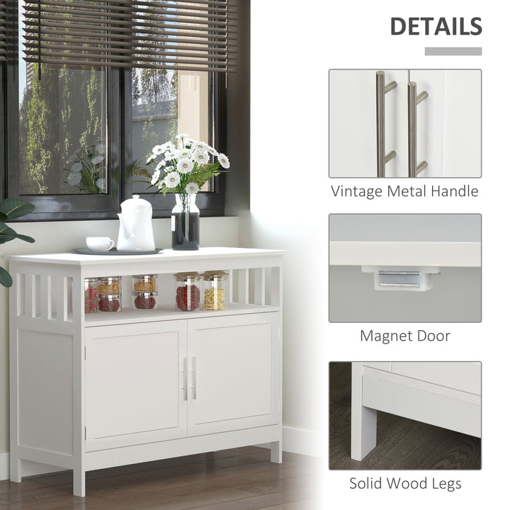 Kitchen Console Table/Buffet Sideboard/Wooden Storage Table, White