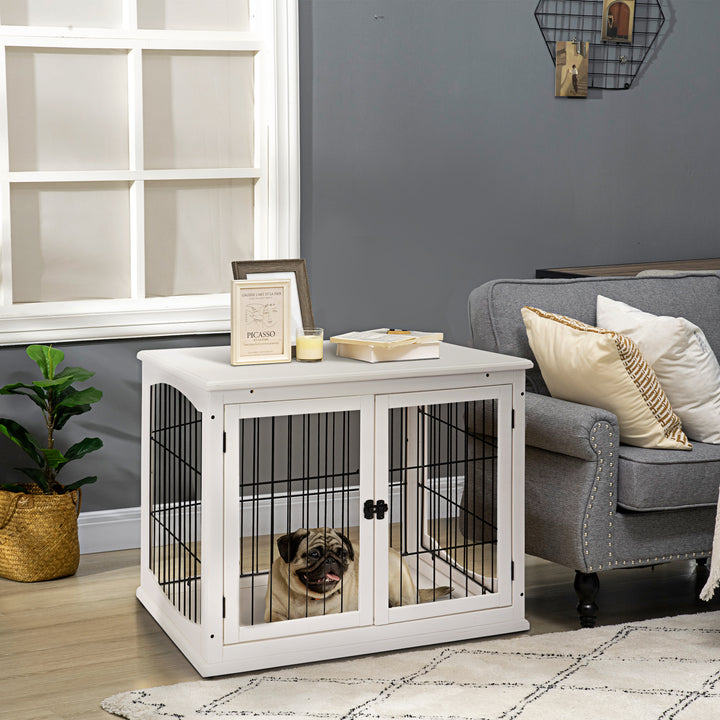 3-Door Small Indoor Pet Cage White