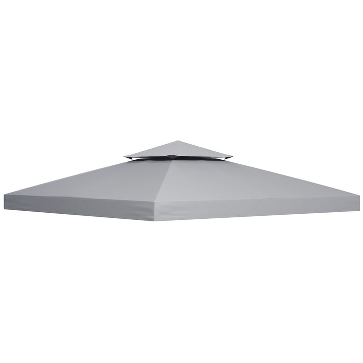 Outsunny 3 x 3(m) Gazebo Canopy Roof Top Replacement Cover Spare Part Light Grey (TOP ONLY)