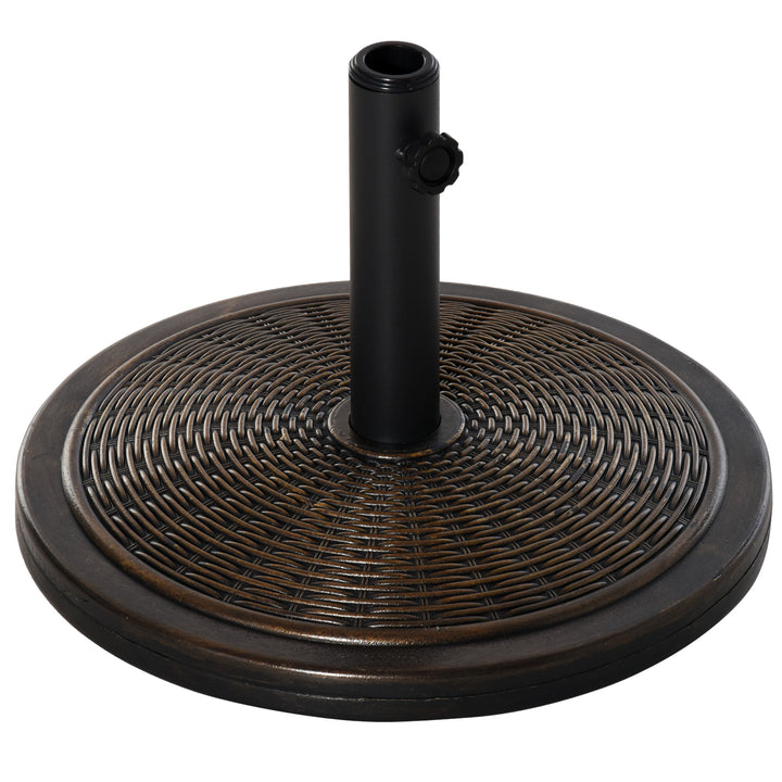 Offset Patio Umbrella Cement Base Stand Cantilever Parasol Holder Weight, Fits 35mm/38mm/48mm, Black