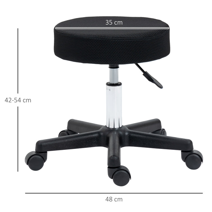 Hydraulic Swivel Salon Spa Stool Height Adjustable Facial Massage Tattoo with 3 Changeable Seat Covers, Black