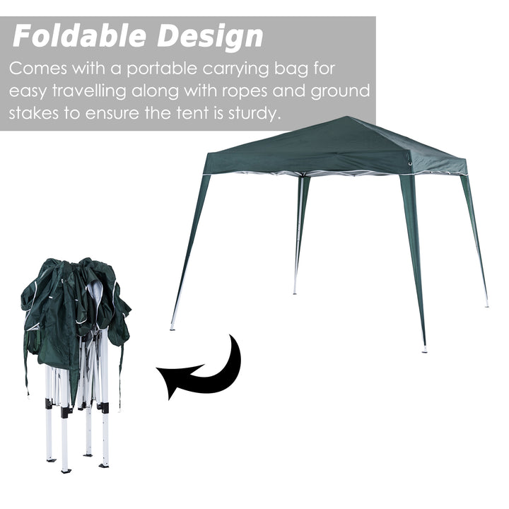 Pop-Up Tent,  3Lx3Wx2.4H m-Green